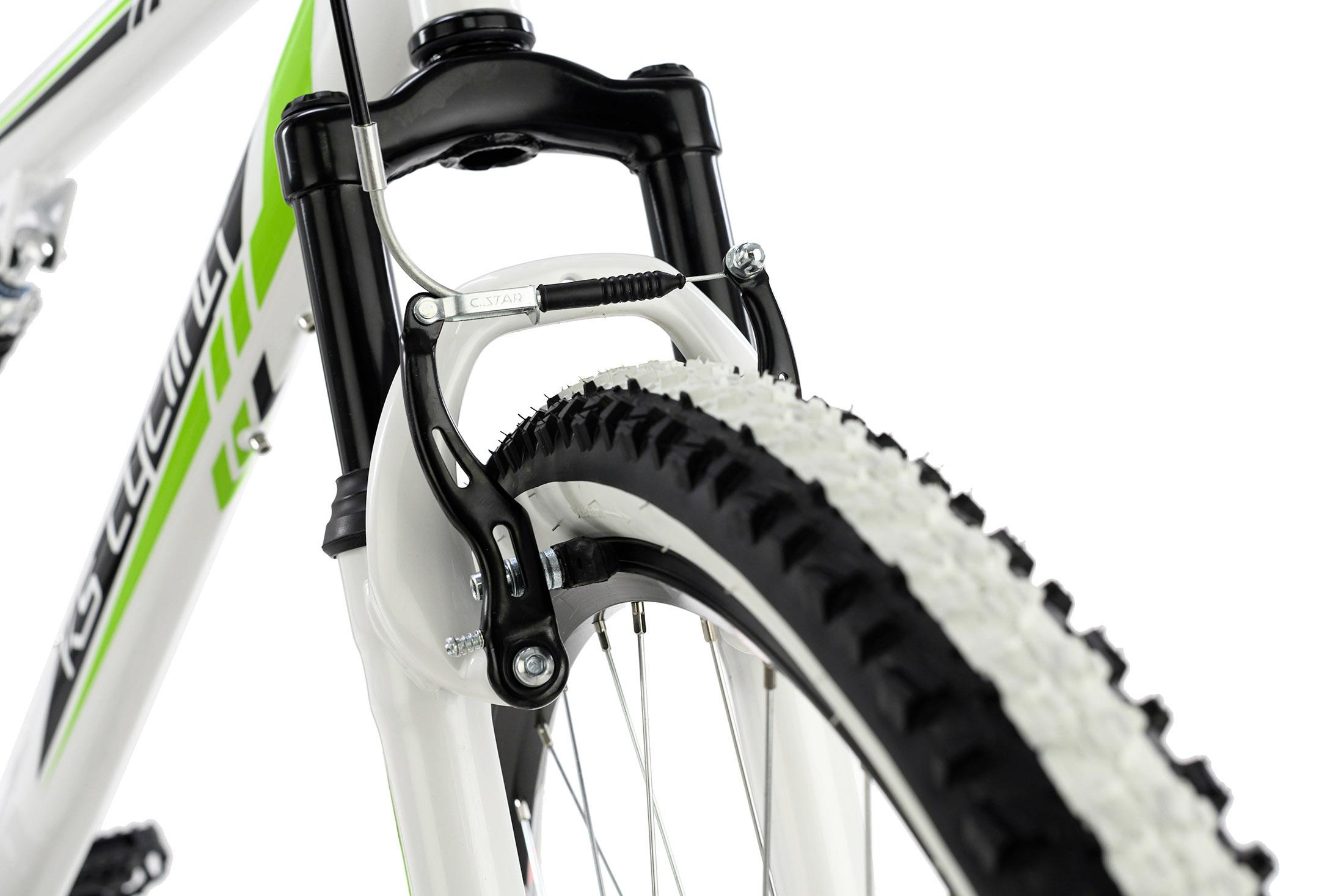 Mountainbike Fully 26 Zoll Scrawler 21 Gänge - Weiß/Grün, Basics, Metall (180/70cm) - KS Cycling