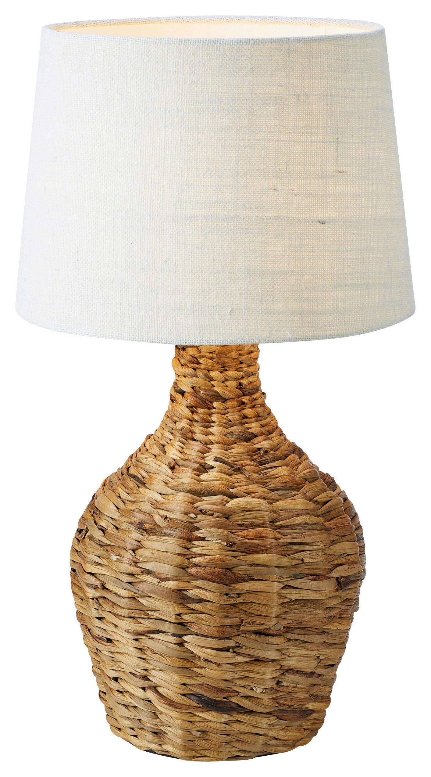 Tischleuchte Timerfunktion, 40w - Naturfarben/Weiß, Basics, Naturmaterialien (32/58/32cm) - Markslöjd