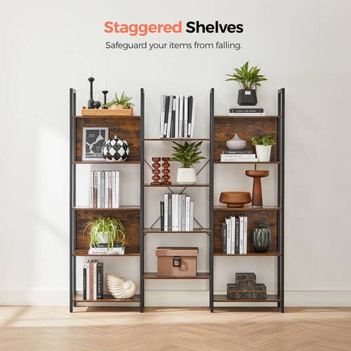 Regal Regal B: 158 cm Braun/Schwarz - Schwarz/Braun, Trend, Holzwerkstoff (158/166/24cm) - Boxxx