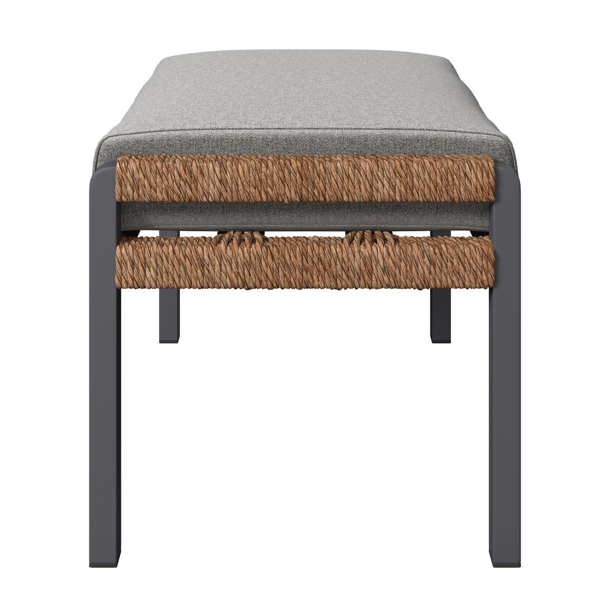 TERASOVÁ SEDACÍ SOUPRAVA CASA BLANCA - světle šedá/přírodní barvy, Moderní, kov/textil