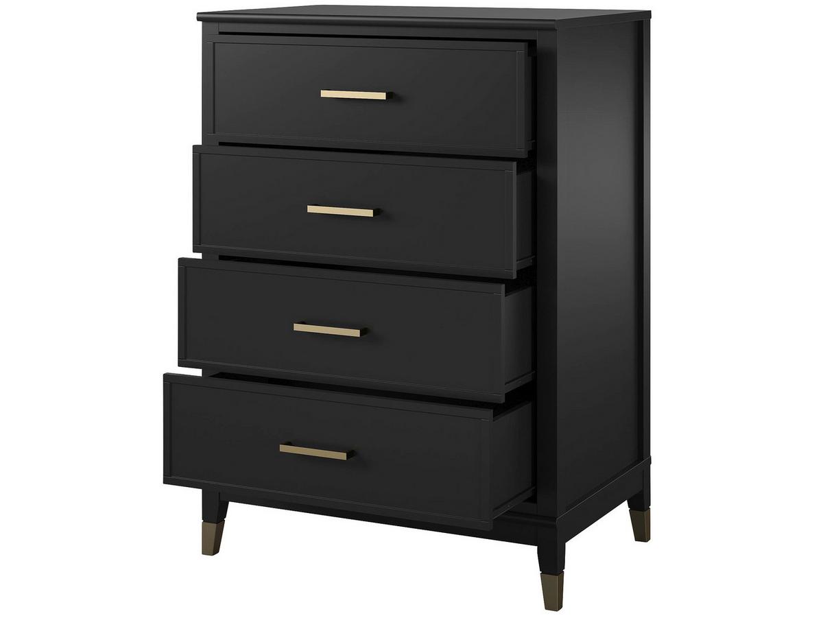 Kommode Westerleigh Schwarz 76 cm - Schwarz/Bronzefarben, Design, Holzwerkstoff (76/106/50cm) - MID.YOU