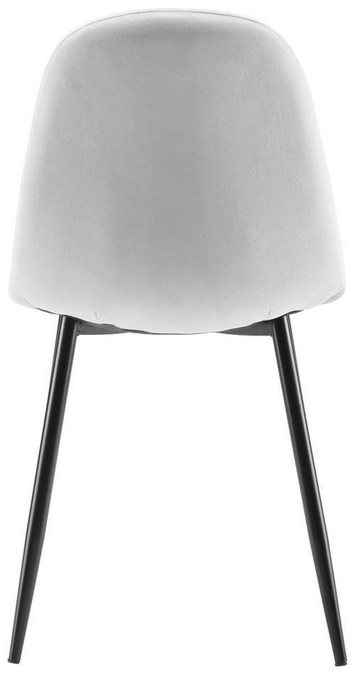 Stolička Lio svetlá sivá - čierna/svetlosivá, Modern, kov/drevo (43/86/55cm) - Modern Living