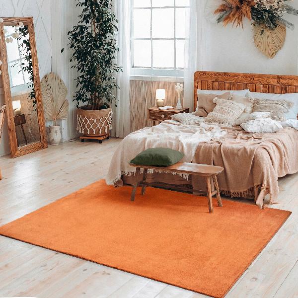 Fellteppich Loft - Terracotta, KONVENTIONELL, Textil (60/110cm)
