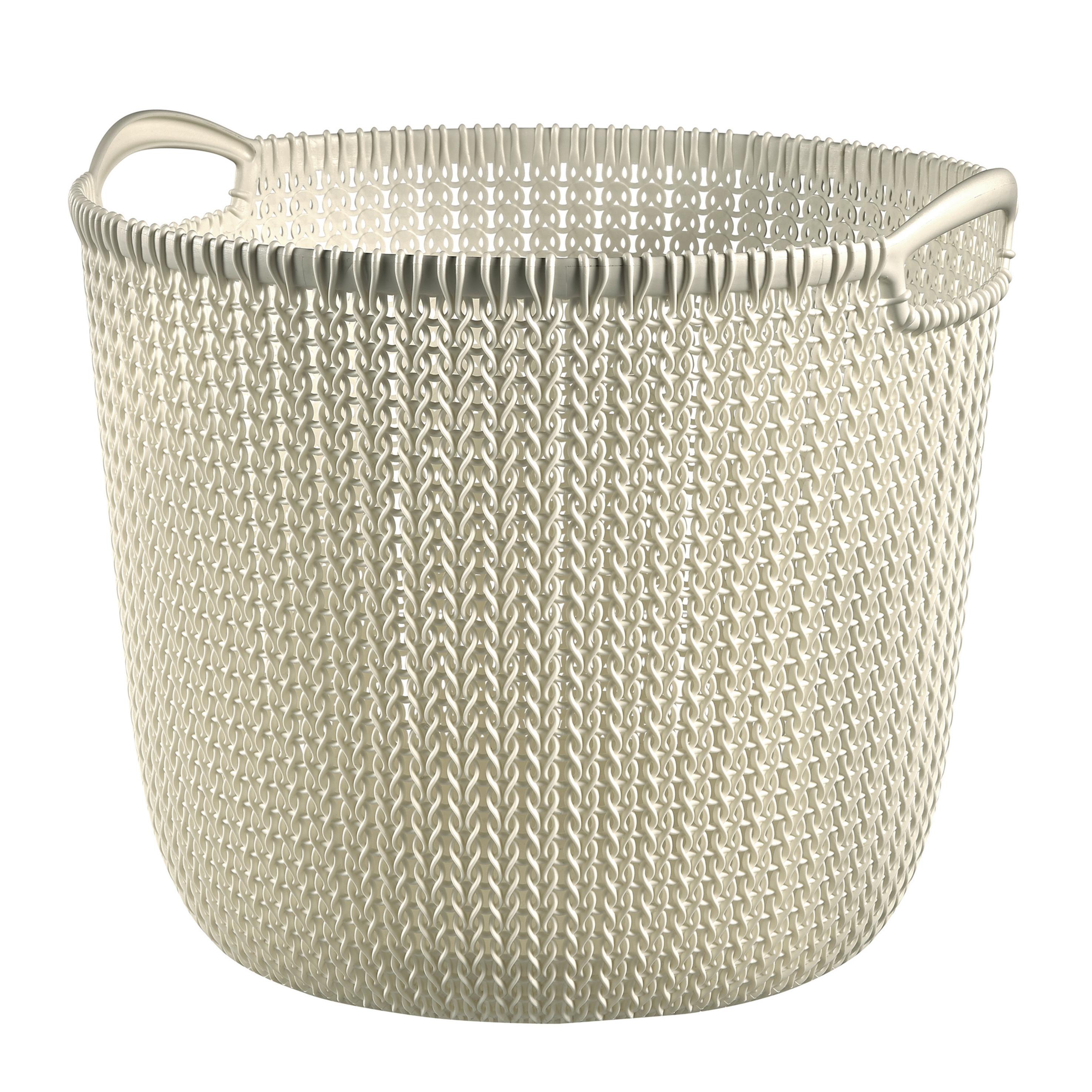 Kôš na bielizeň KNIT 30L - biela, Modern, plast (30l)