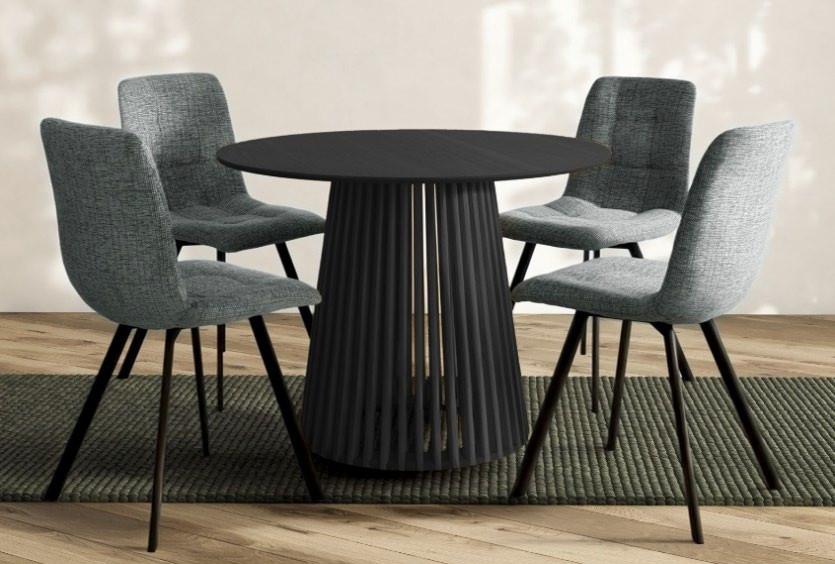 Esstisch Garle 81a Mdf Schwarz, B: 100cm - Schwarz, Basics, Holzwerkstoff (100/100/75cm)