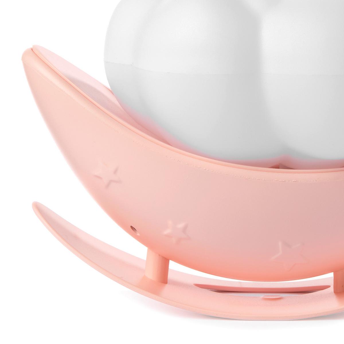 Kindertischleuchte Rosa Hellrosa Weiß L: 11 cm - Hellrosa/Weiß, Basics, Kunststoff (11/6.5/12.5cm)