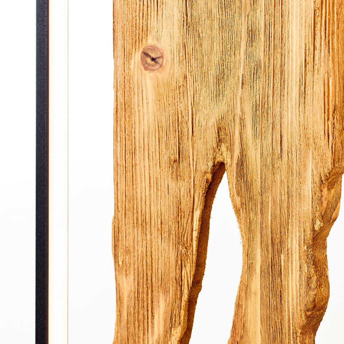 Stehleuchte Holz Chaumont Braun/Schwarz mit Fußschalter - Schwarz/Braun, Design, Holz/Metall (33/18/120cm) - Brilliant