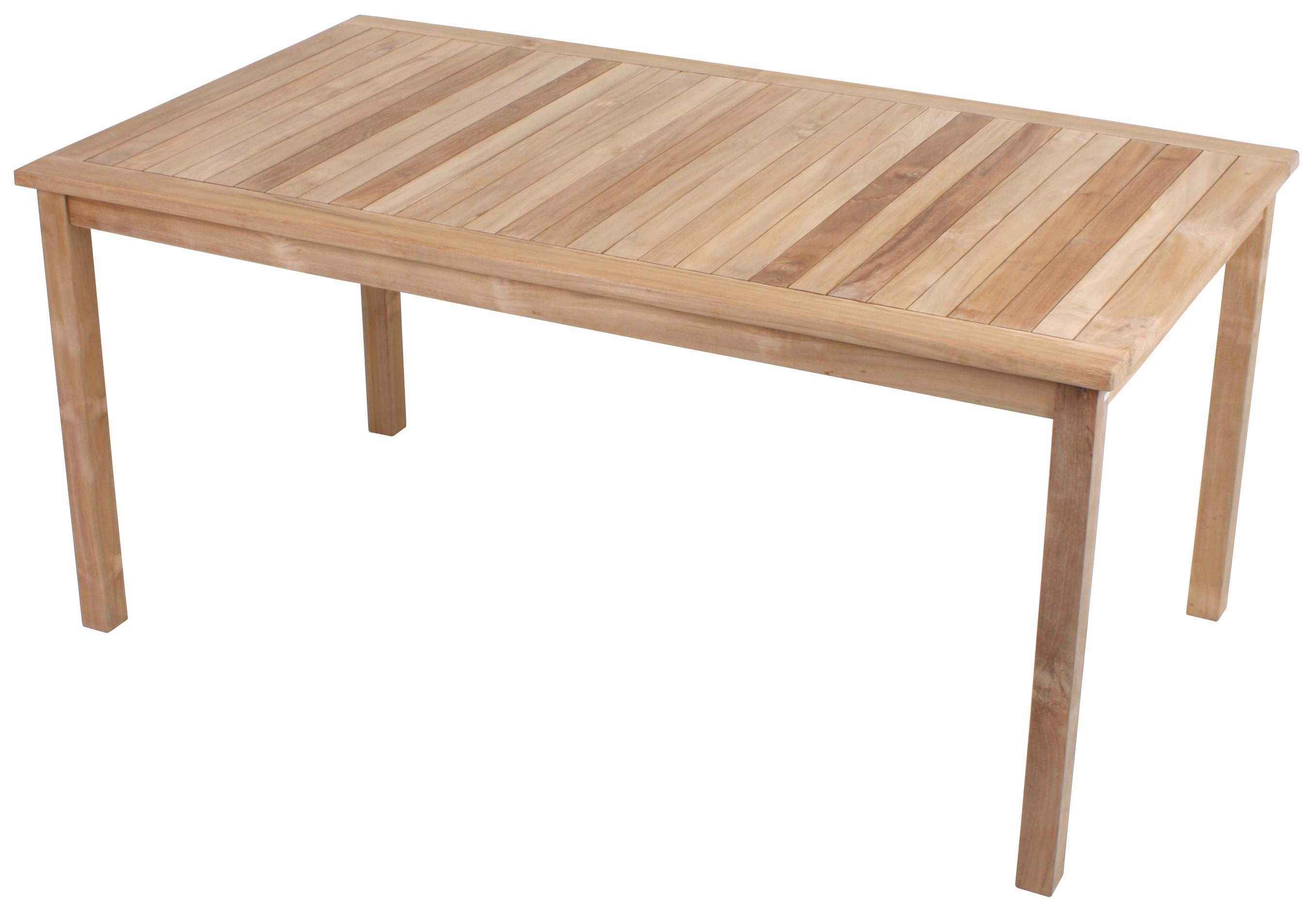 Gartentisch Solo - Braun, Basics, Holz (160/90/75cm) - Gardenson