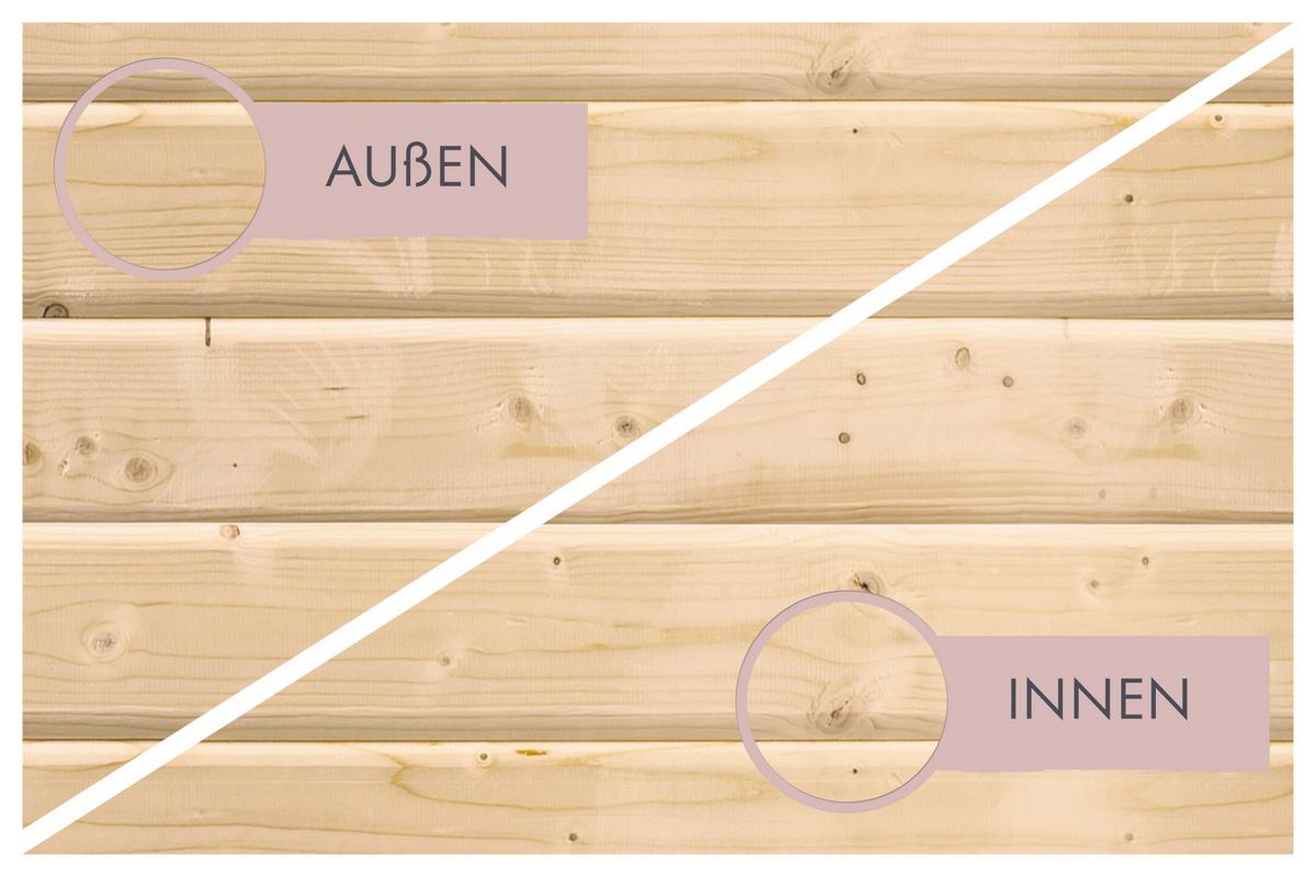 Saunahaus Bente 3 231/175/196 cm - Fichtefarben, Basics, Holz (231/175/196cm)