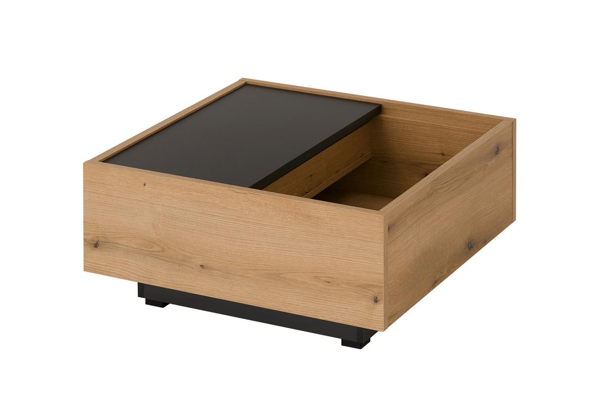 Couchtisch Soleto Graphit-/Eichefarben B: 76cm - Eichefarben/Graphitfarben, Design, Holzwerkstoff (76/35/75cm) - MID.YOU
