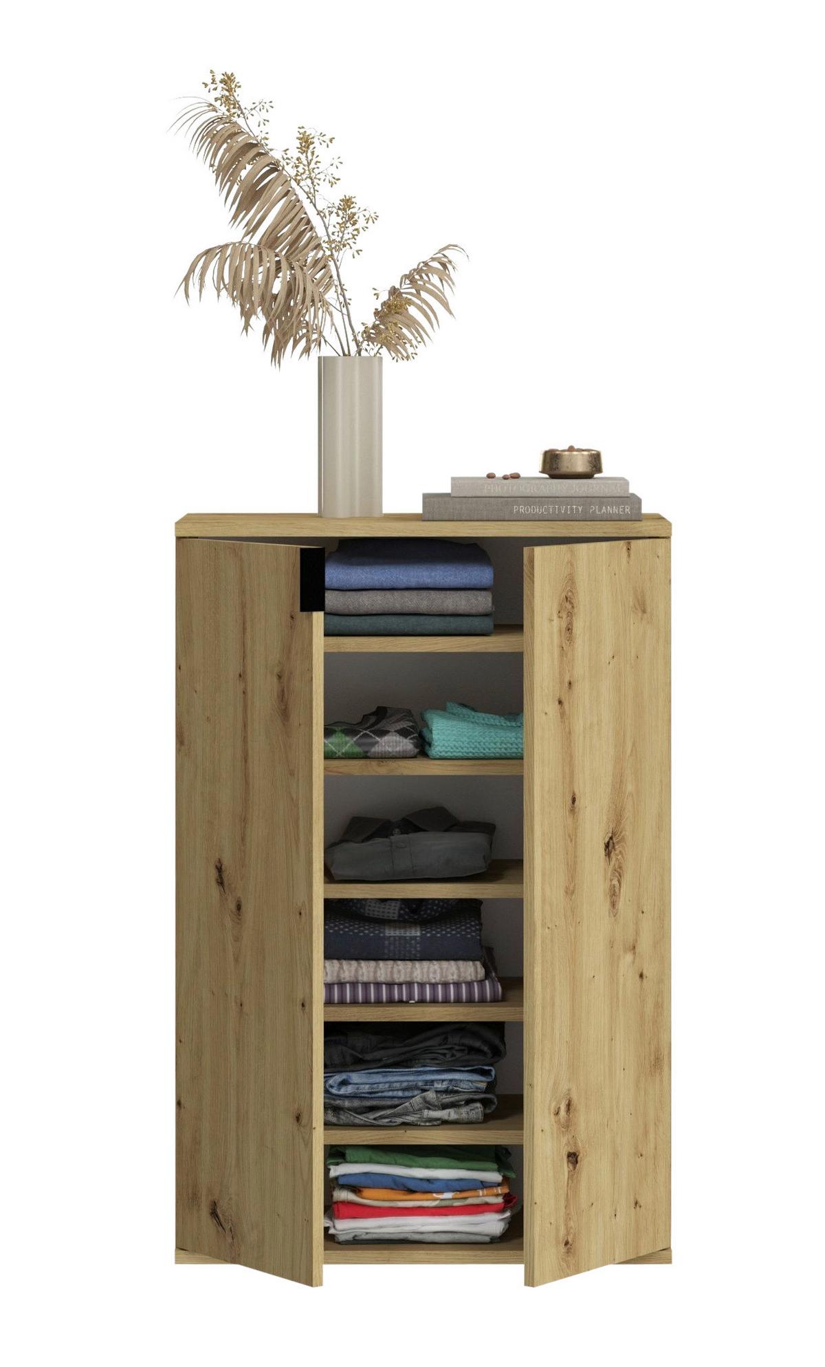 Schuhschrank Projekt X Eiche Artisan B: 122 Cm - Eiche Artisan, KONVENTIONELL, Holzwerkstoff (122/97/34cm) - MID.YOU