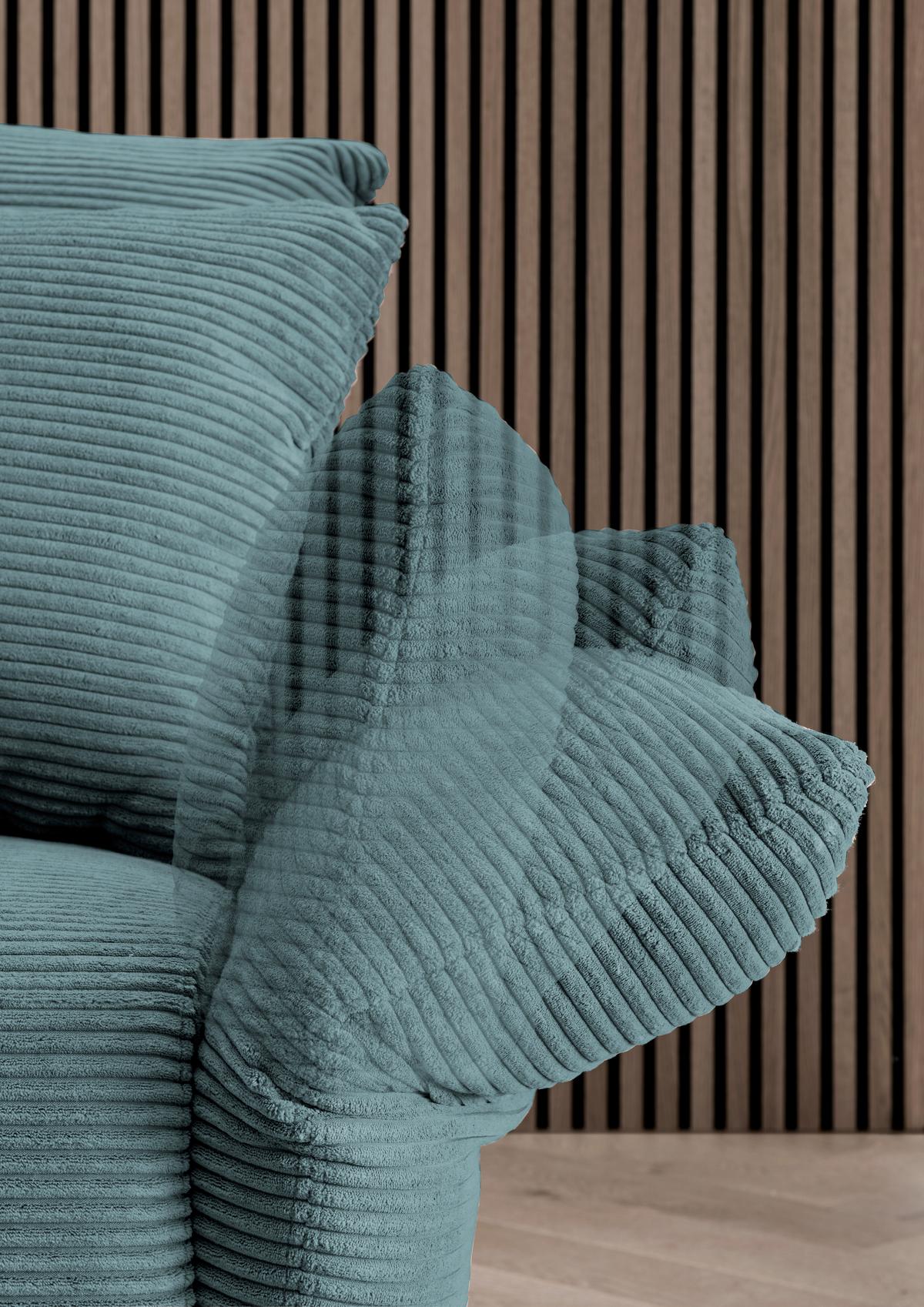 2-sitzer-sofa Vanilla Petrol - Petrol/Schwarz, Design, Textil (163/97/102cm) - Livetastic