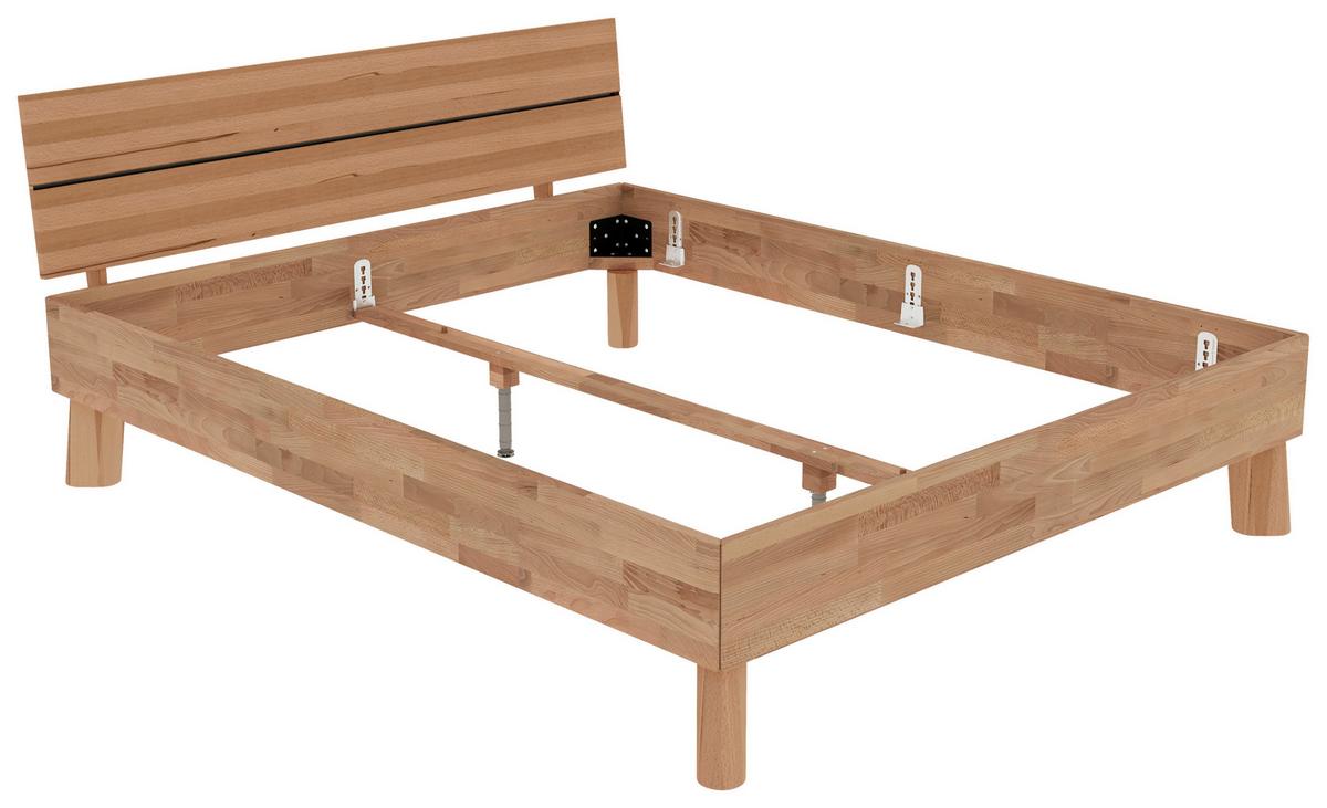 Bett Como Naturfarben 160x200cm - Naturfarben, MODERN, Holz (160/200cm) - MID.YOU