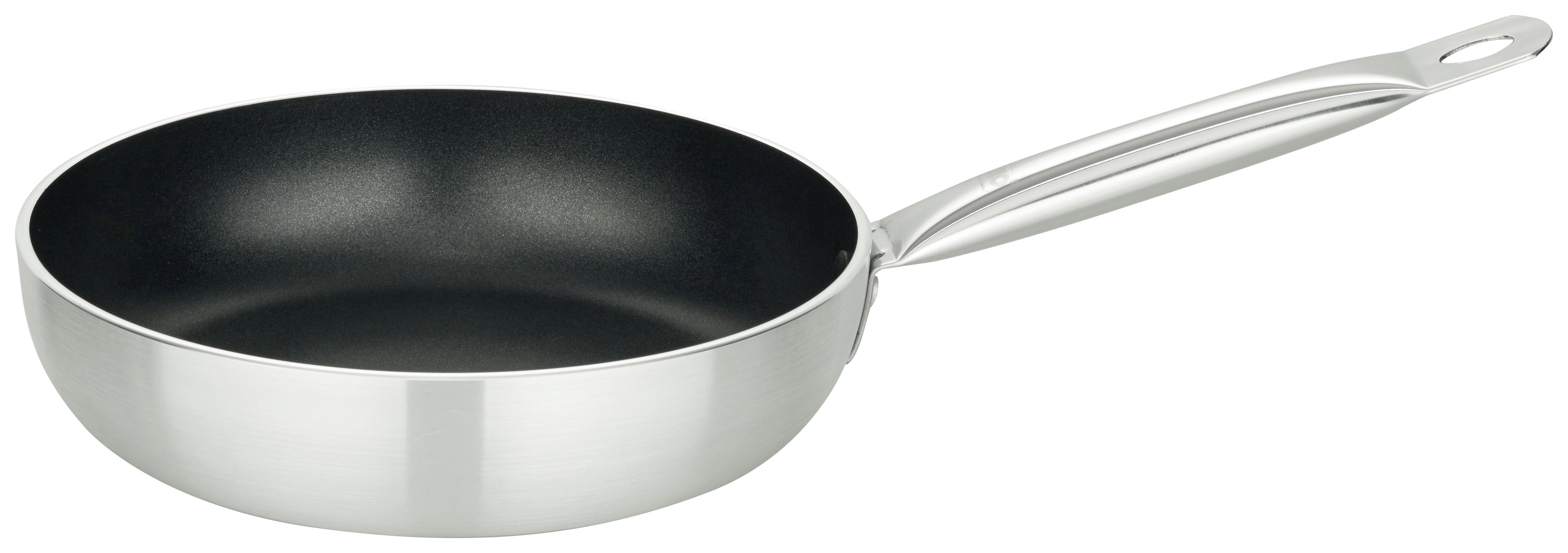 Schmorpfanne Bistro-line Ø 24,5 Cm Aluminium - Silberfarben/Schwarz, Basics, Metall (24,5/6cm)
