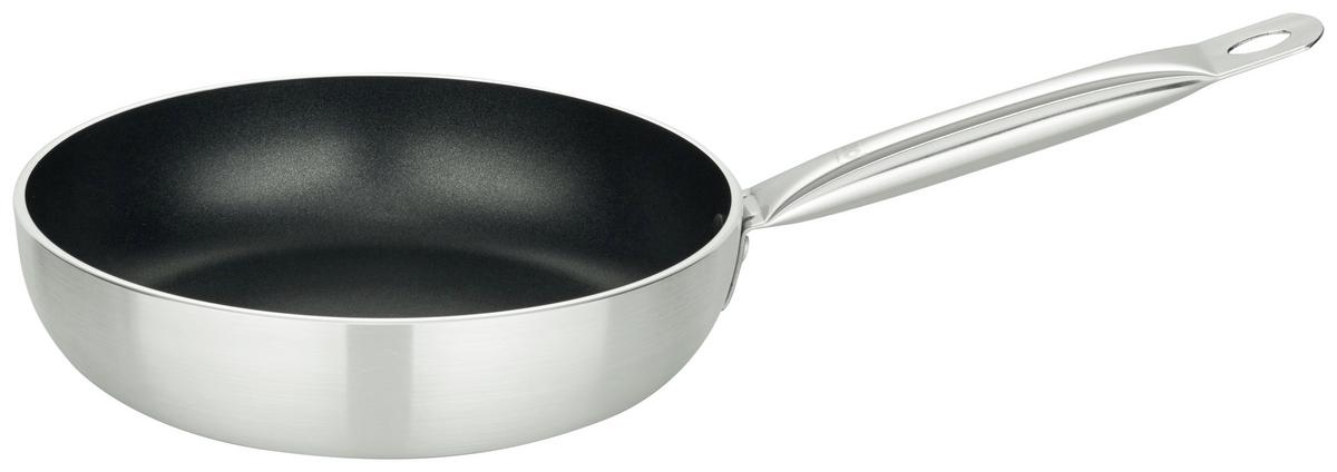 Schmorpfanne Bistro-line Ø 24,5 Cm Aluminium - Silberfarben/Schwarz, Basics, Metall (24,5/6cm)