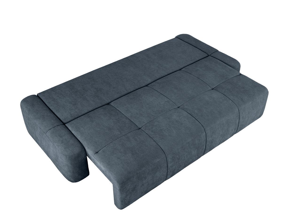 Schlafsofa Hello Lux 3Dl Blau B: 240cm - Blau/Schwarz, Design, Textil (240/93/108cm) - MID.YOU