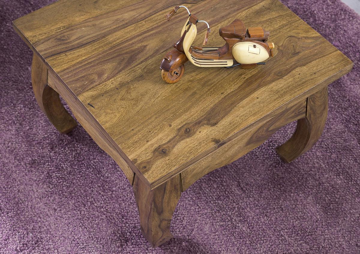 Couchtisch Holz Massiv Opium, Sheesham - Sheeshamfarben, Design, Holz (60/60/40cm) - MID.YOU