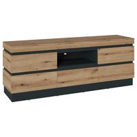Tv-elem Corte - tölgyfa/szürke, Trend, faalapú anyag (180,2/68/45cm)