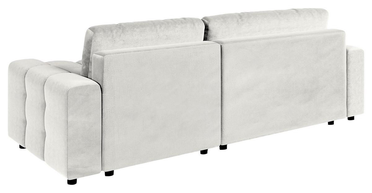 Ecksofa Luki Hellgrau S: 233x142 Cm - Hellgrau/Schwarz, Design, Textil (233/142cm) - Livetastic