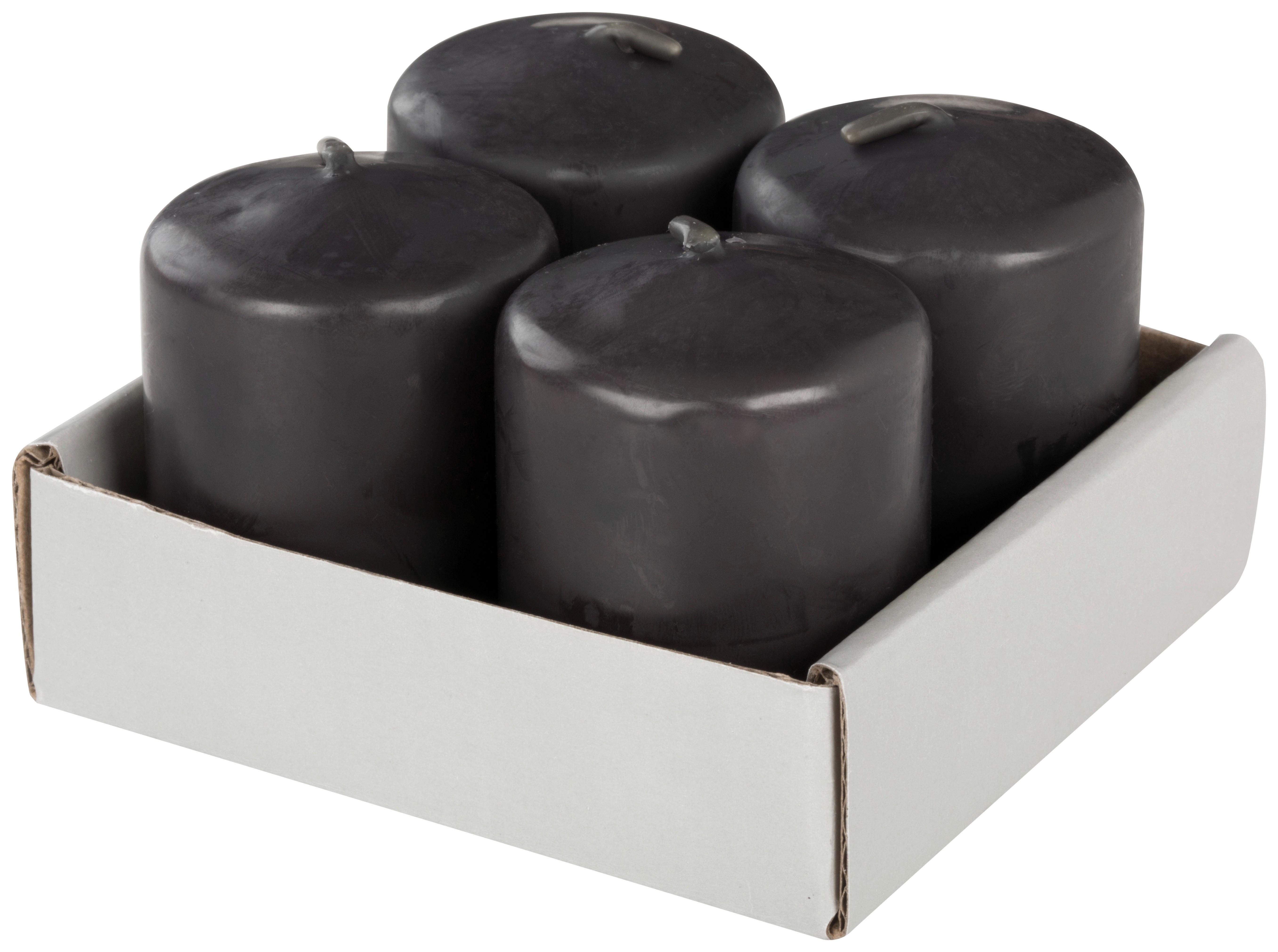 Válcová svíčka Katrinja, V: 5cm - bílá/růžová, parafín (3,8/5cm) - Modern Living