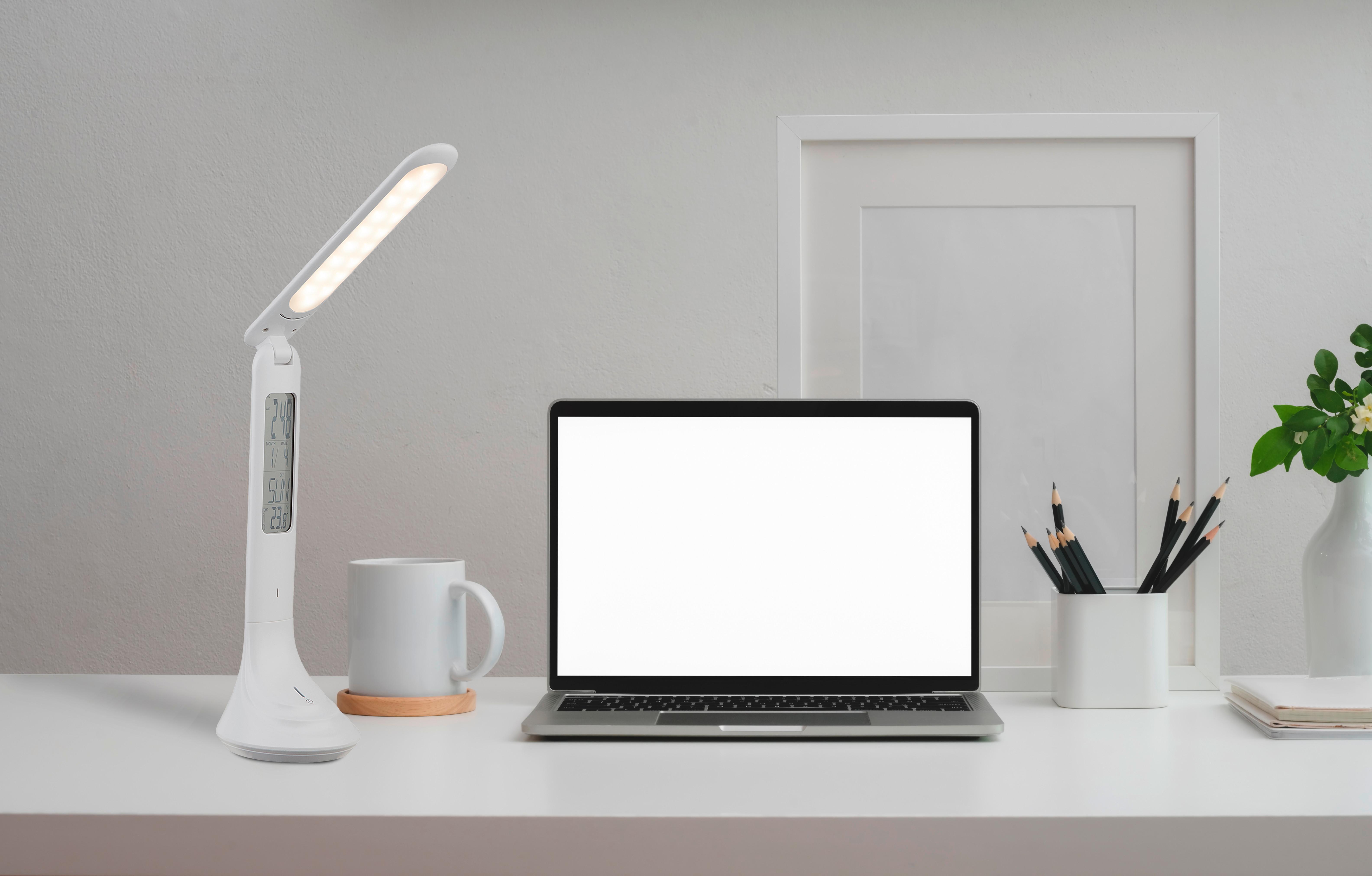 LED-Schreibtischleuchte 58329w - Weiß, Basics, Kunststoff (20/9/42,5cm) - Globo