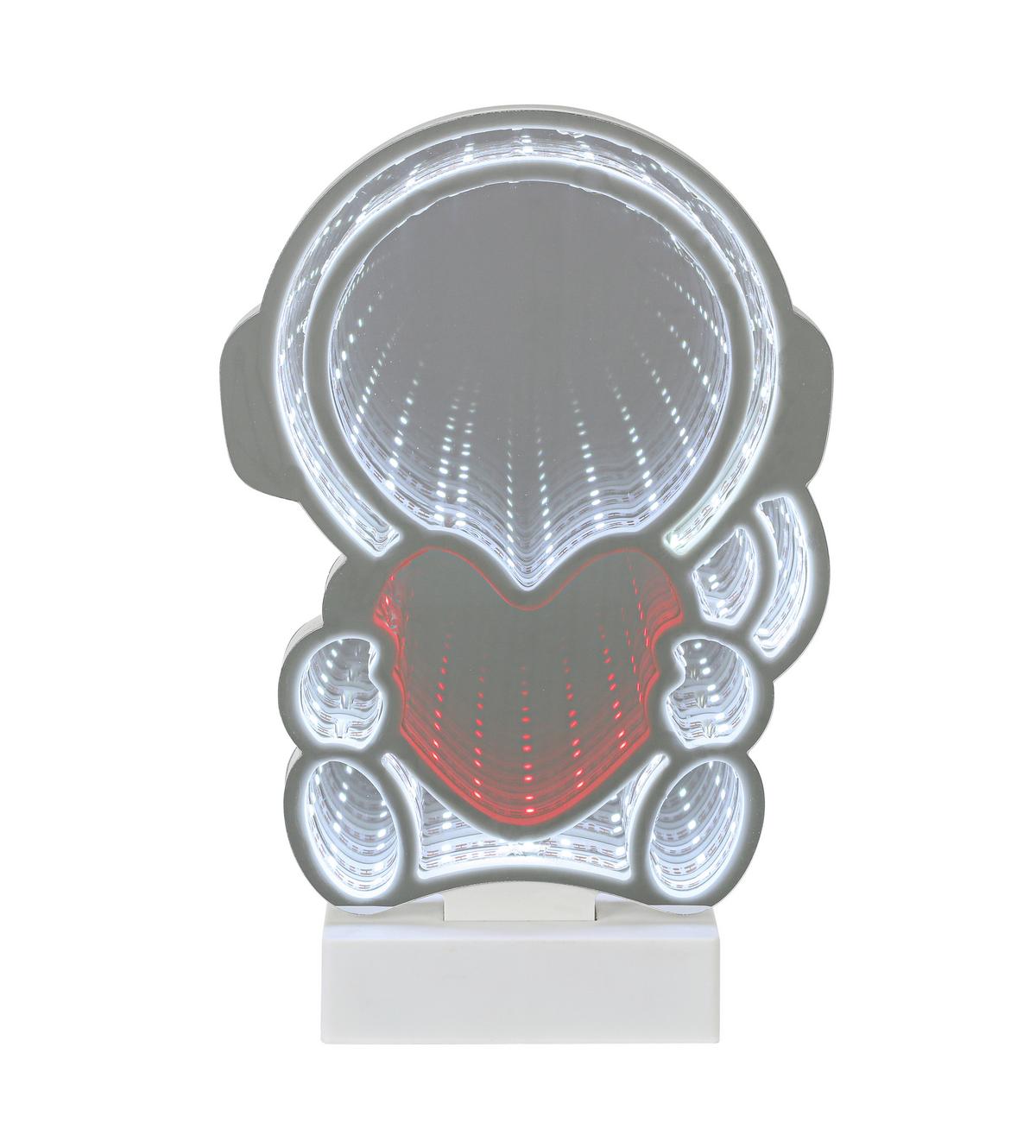 LED-Dekoleuchte Caterina - Chromfarben/Weiß, Basics, Kunststoff (17/4,5/25,5cm) - Luca Bessoni