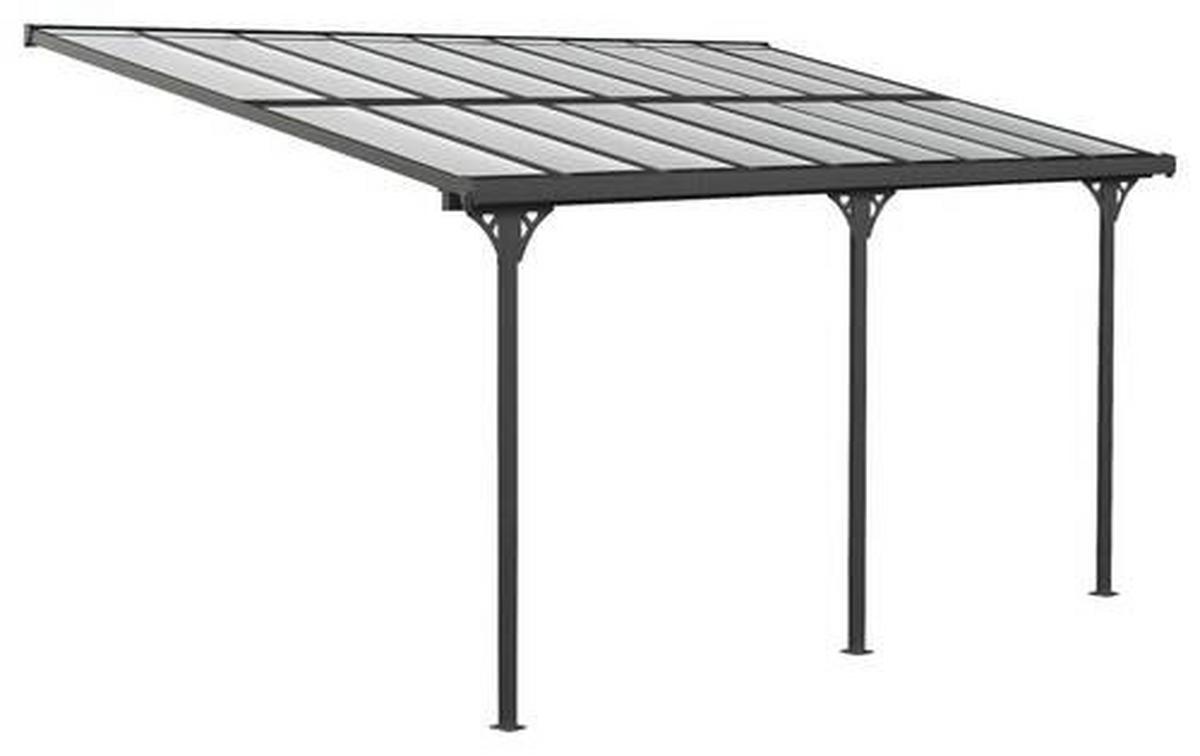 Terrassenüberdachung Bruce 556x300 Cm - Schwarz, Basics, Metall (556/225/300cm)