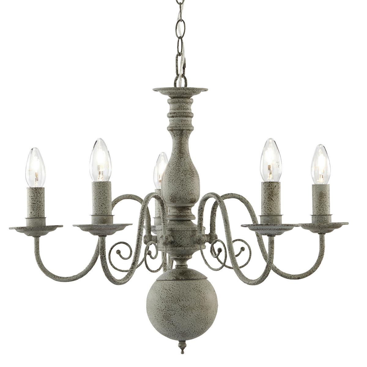 Hängeleuchte Greythorne 5lt 2265-5gy - Grau, Trend, Metall (60/47cm)