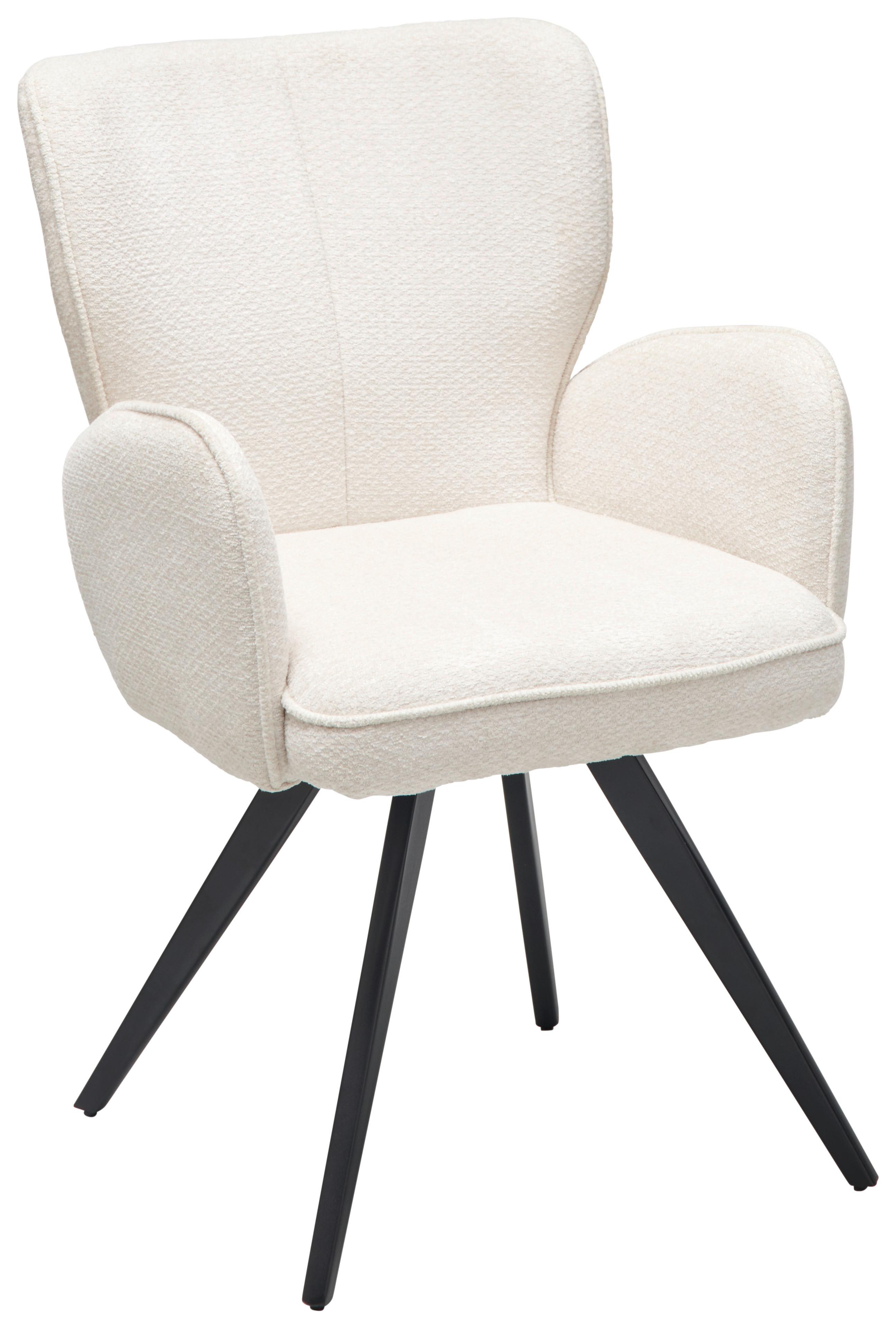 Armlehnstuhl Kim Schwarz/Beige Gepolstert
