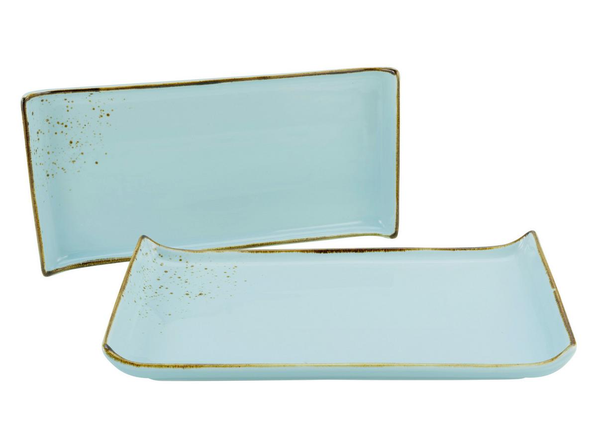 Servierplatten-Set 33016 Nature Collection - Pastellblau, Trend, Keramik (16,5/33cm) - Creatable