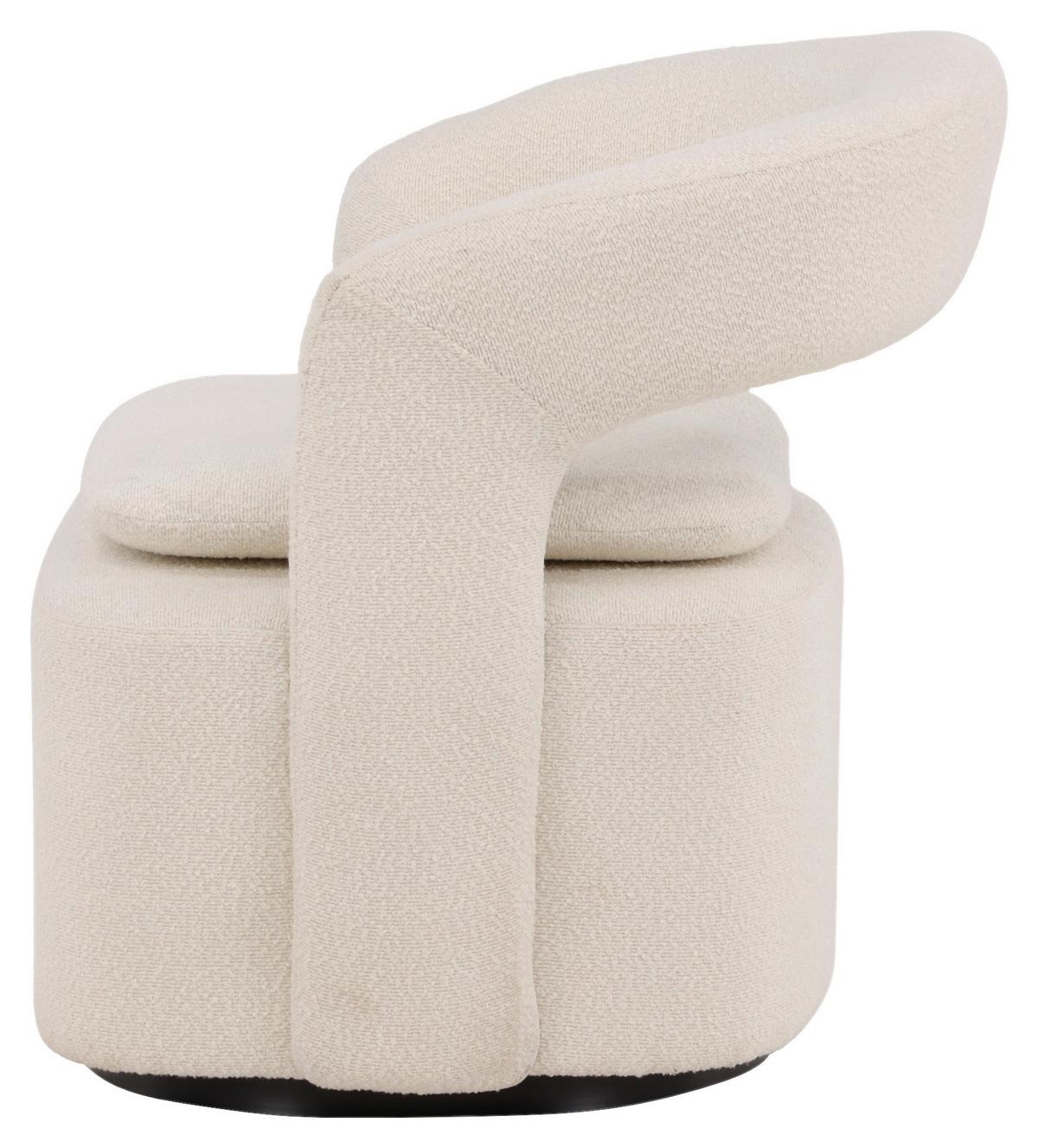 Sessel Laurel - Weiß, Design, Textil/Metall (69/75/72cm) - Livetastic