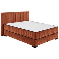 Boxbett Nagol C - Cognac/Schwarz, MODERN, Holzwerkstoff/Textil (160/200cm) - MID.YOU