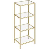 REGÁL KOV ZLATÁ - zlatá, Trend, kov/sklo (40/95/30cm) - Boxxx