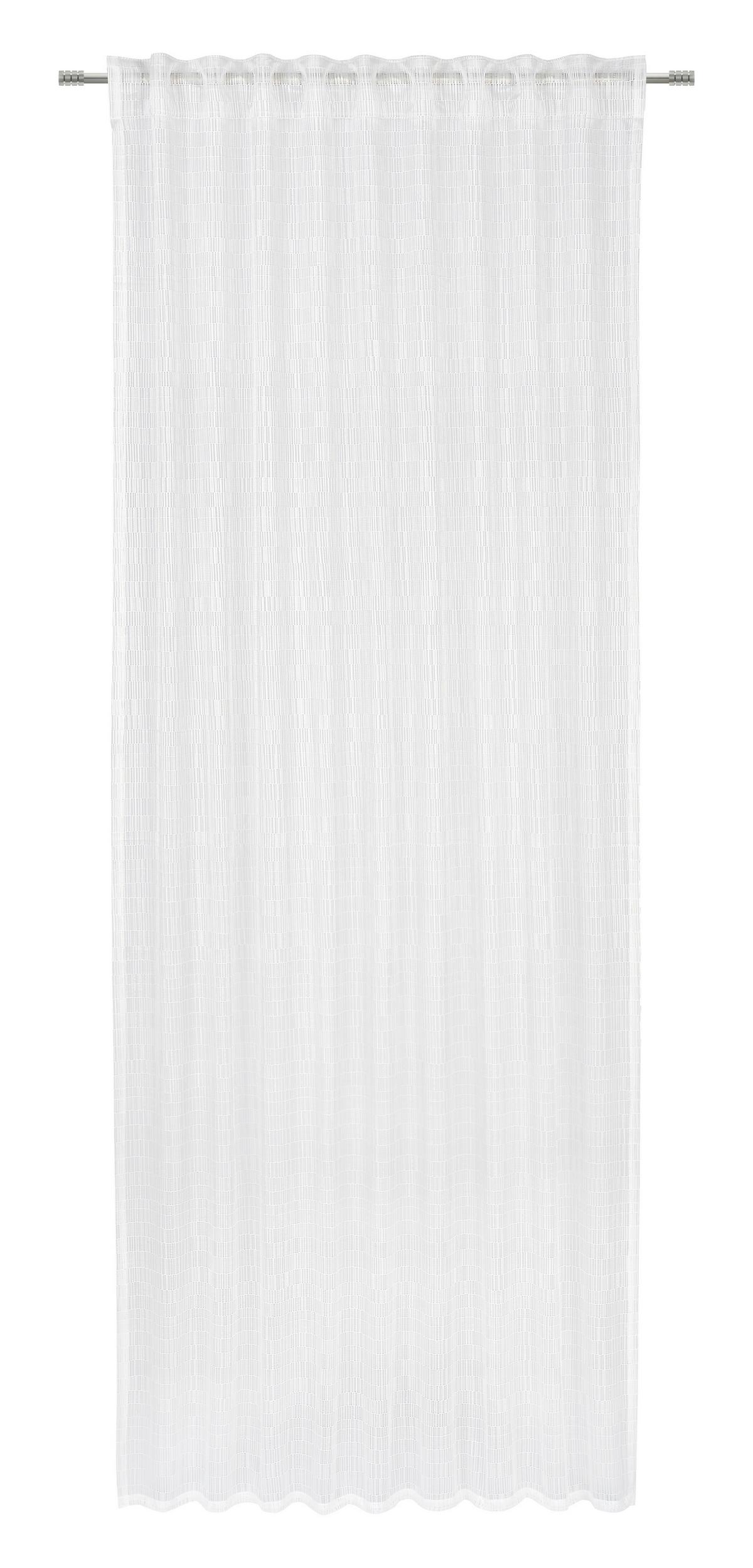 Fertigvorhang Elina - Weiß, ROMANTIK / LANDHAUS, Textil (135/245cm) - James Wood