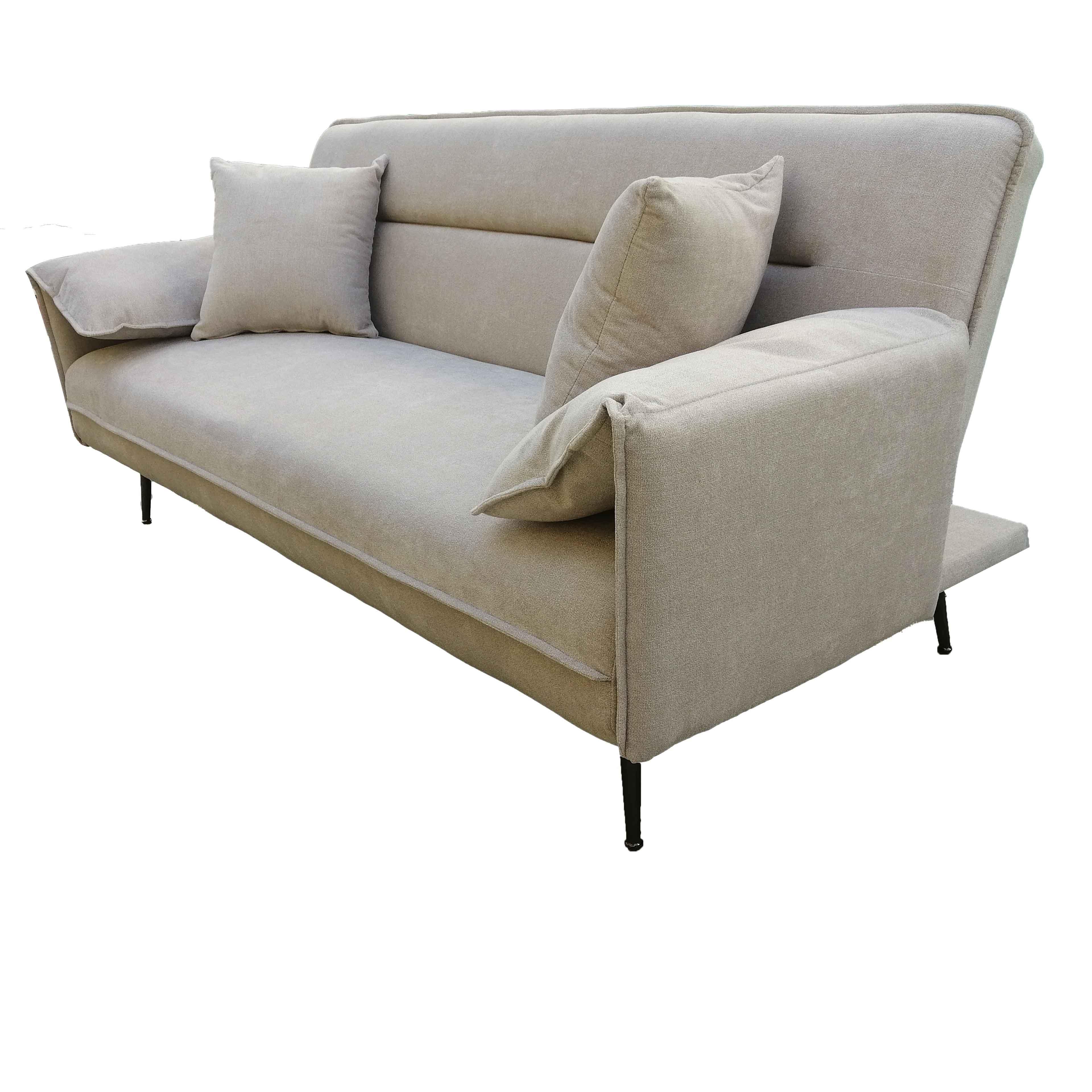 Rozkládací Pohovka Lana Béžová - šedá/béžová, Moderní, kov/dřevo (199/89/95cm) - P & B
