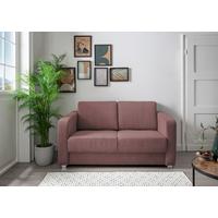 Schlafsofa Mia, Koralle B: 159 Cm - Chromfarben/Koralle, Basics, Textil (159/88/87cm) - Livetastic