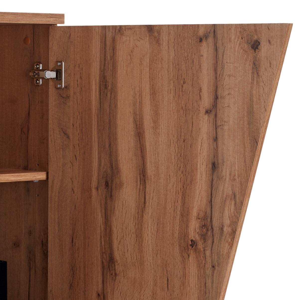 Highboard B: 77 Cm Venedig, Wotan Eiche Dekor/betonoptik - Eichefarben/Dunkelgrau, MODERN, Holzwerkstoff (77/134/37cm)