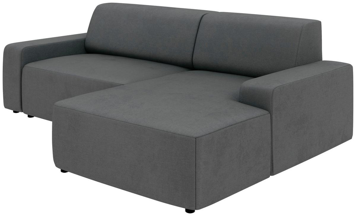 Ecksofa Wien, Anthrazit S: 246x162 cm - Anthrazit/Schwarz, MODERN, Textil (246/162cm) - Trendmanufaktur