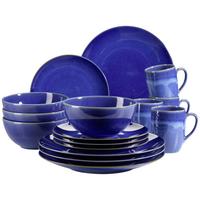 Kombiservice Ossia Keramik 4 Personen Geschirr Set - Dunkelblau, Basics, Keramik - Mäser