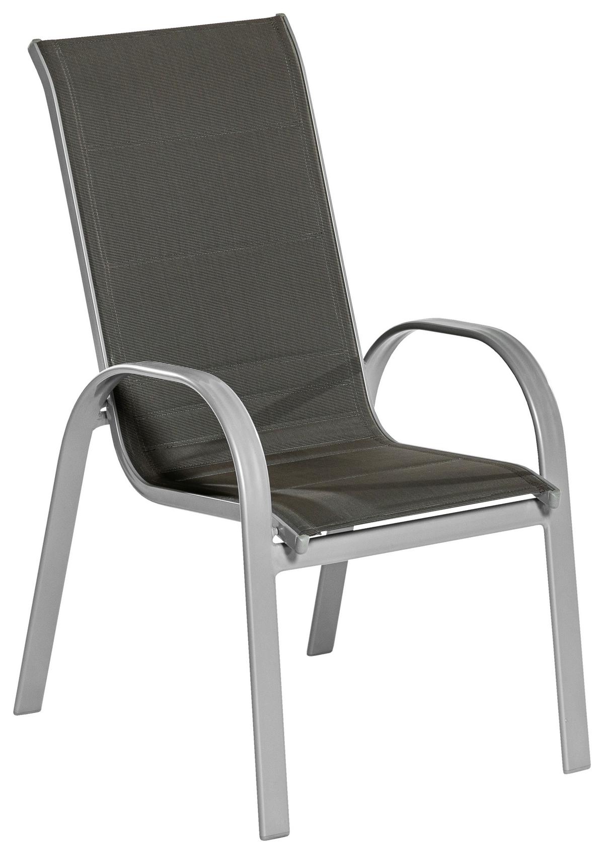 Gartengarnitur 5-Tlg Di Lusso aus Aluminium - Anthrazit/Silberfarben, MODERN, Textil/Metall - Gardenson