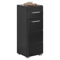 Unterschrank Linus Schwarz B: 60 cm - Schwarz Hochglanz/Schwarz, MODERN, Holzwerkstoff (60/70/30cm) - MID.YOU