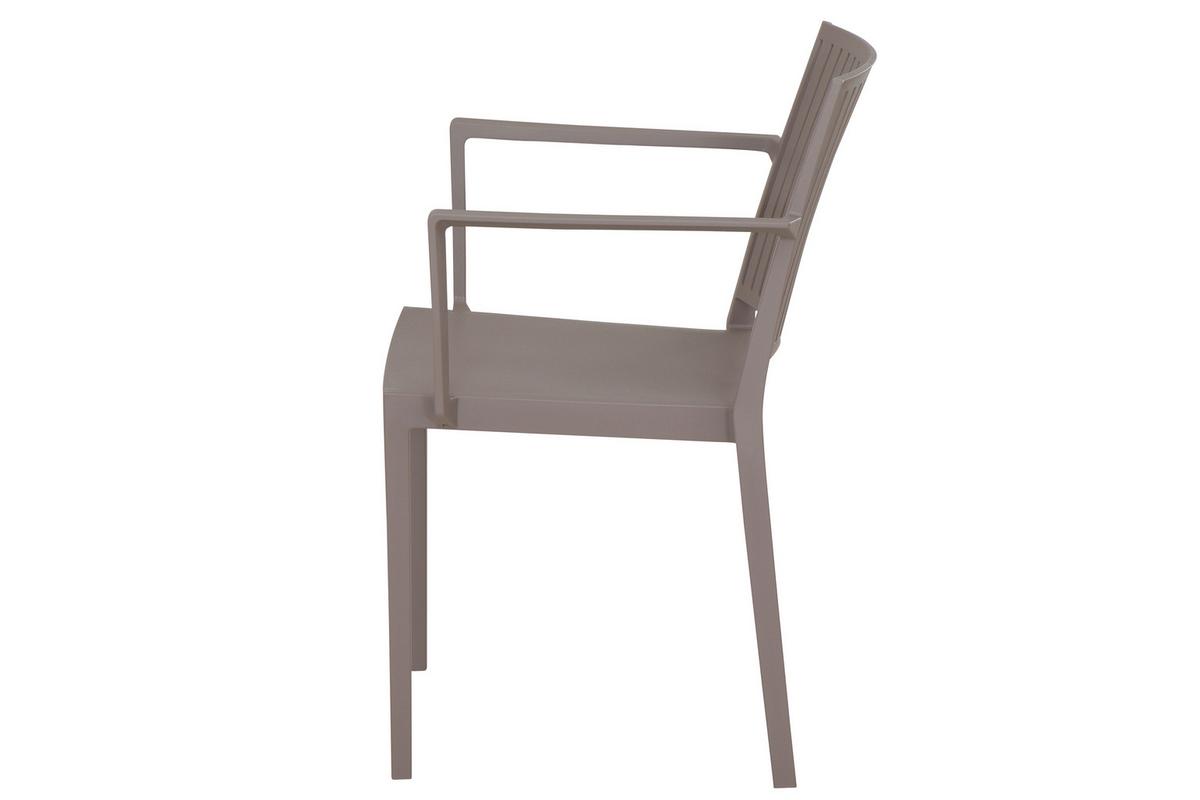 Gartengarnitur T20191 - Taupe/Anthrazit, Basics, Holzwerkstoff/Kunststoff (80/80/120cm) - Siena Garden