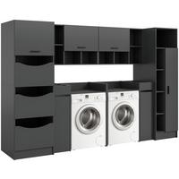 Prádelna Free Antracit - antracitová, Basics, kompozitní dřevo (300/195/68cm) - MID.YOU