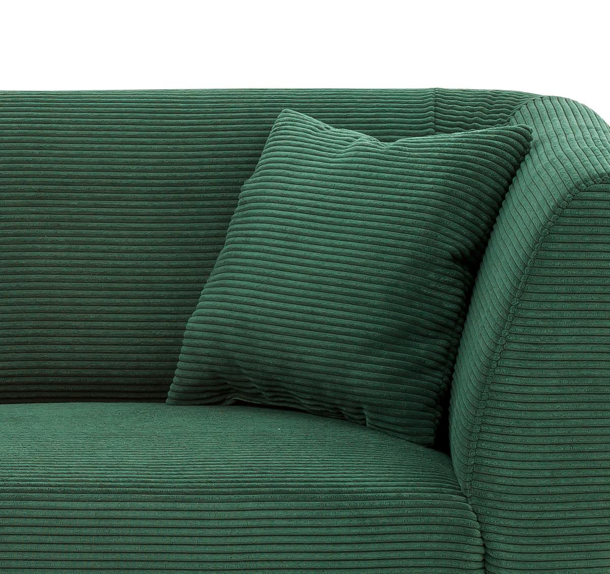 2-sitzer-sofa Colori Grün Rücken Echt - Schwarz/Grün, MODERN, Textil (172/83/88cm) - MID.YOU