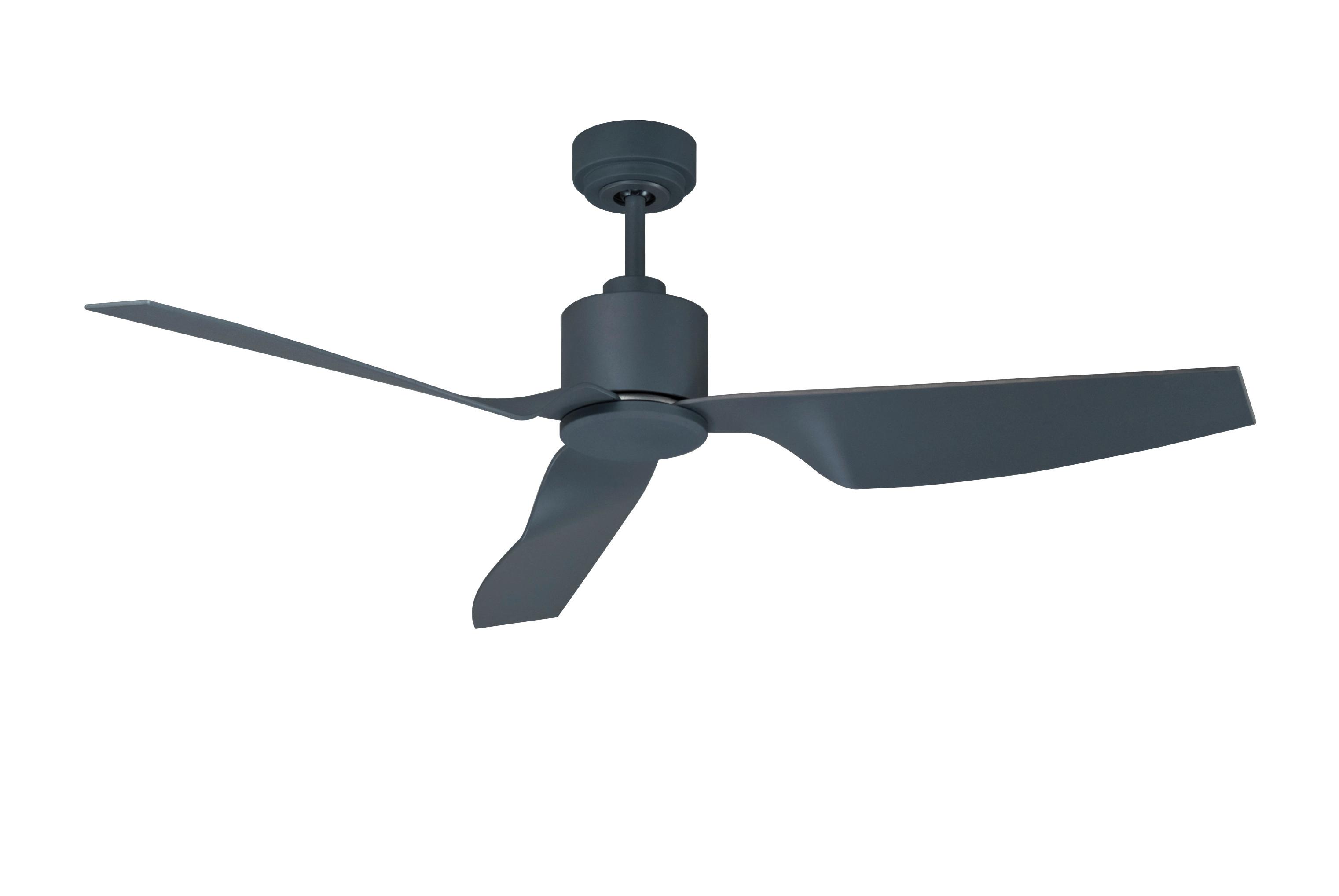 Deckenventilator Airfusion Anthrazit 3 Kunststoffflügel - Anthrazit, Basics, Kunststoff/Metall (127/33cm)