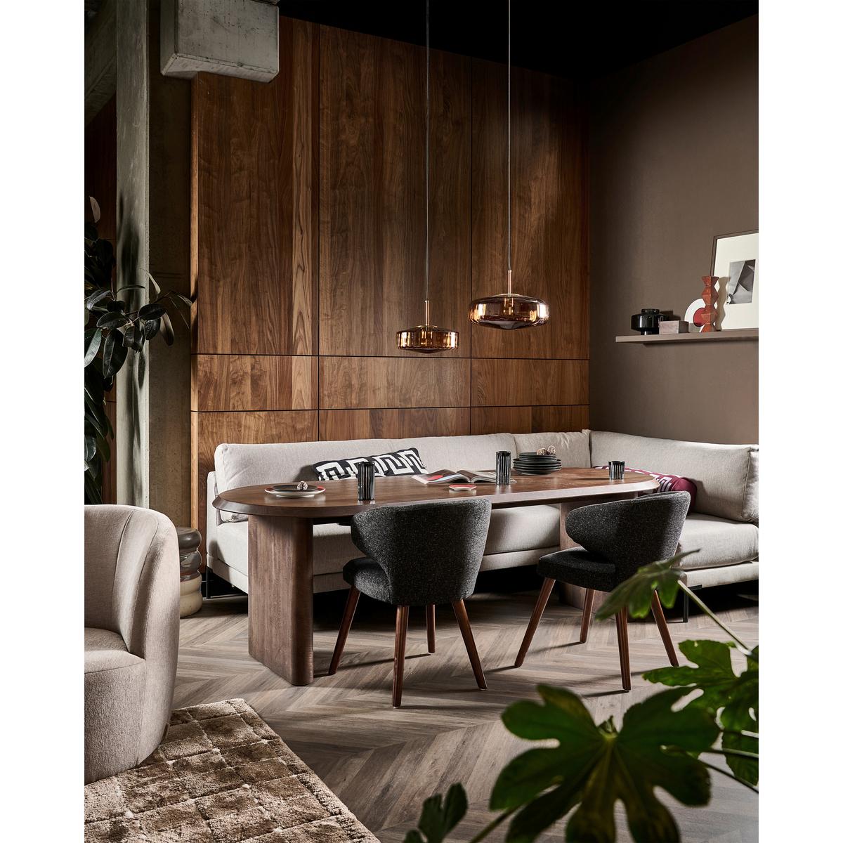 ESSTISCH Ellips Walnussfarben L: 240cm - Walnussfarben, MODERN, Holz (240/90/75cm) - Livetastic
