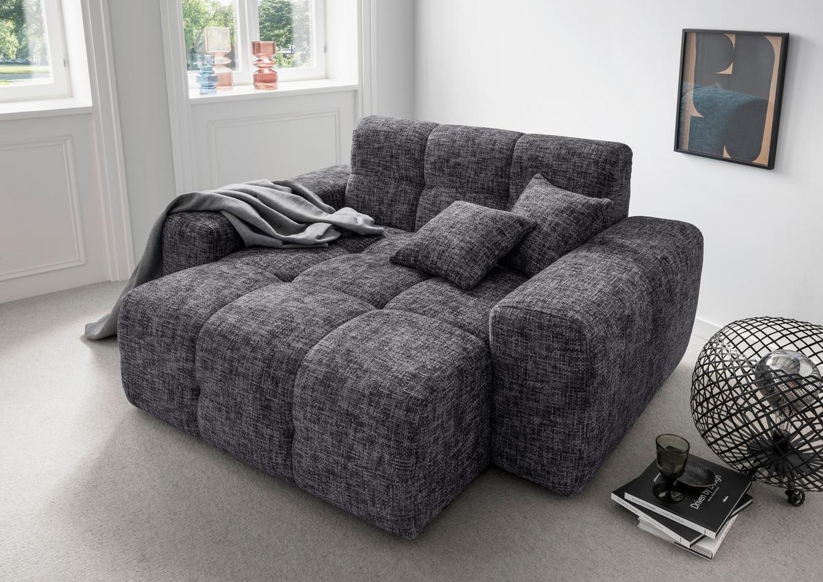 XXL-Sessel Bosco, Schwarz B: 181 cm - Schwarz, MODERN, Textil (181/87/155cm) - Livetastic