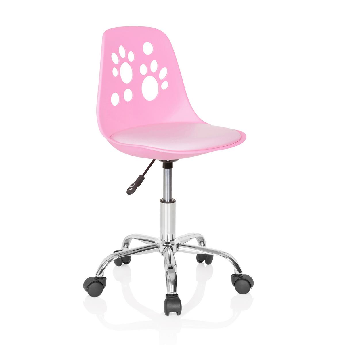 Jugenddrehstuhl Fancy I Pink Tiermuster - Pink, MODERN, Kunststoff/Textil (40/72-82/44cm) - MID.YOU