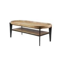 COUCHTISCH Mangoholz B: 120cm - Schwarz/Naturfarben, Design, Holz/Metall (120/50/40cm) - MID.YOU
