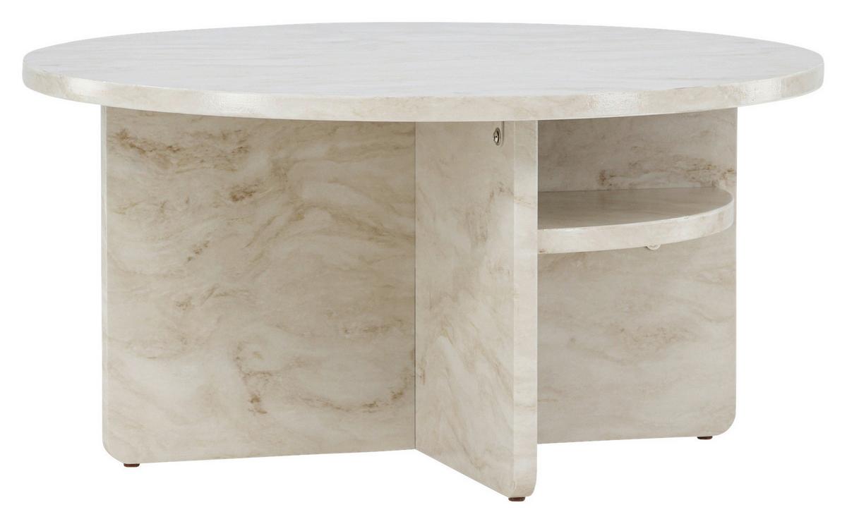 Couchtisch Ålesund - Beige, Design, Holzwerkstoff (85/85/42cm) - Livetastic